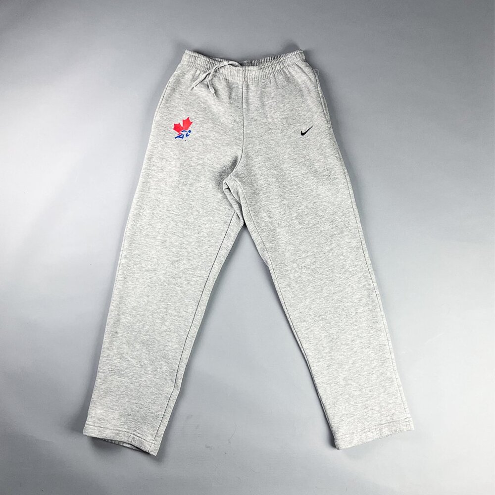 Nike Jogging Pants Vintage Grey Women's Fleece Track Pants Embroidered Logo
